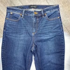 TALBOTS Flawless Five-Pocket Flare Dark Wash 8